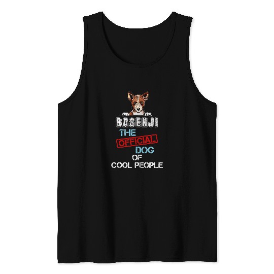 Dog Basenji The Official Dog Of Cool People Tank Tops