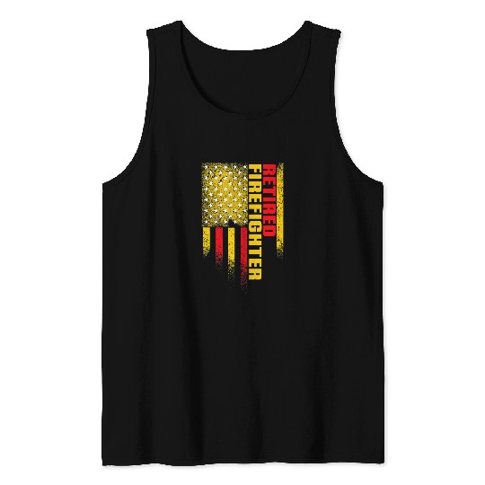 Fireman Firefighter Retired Firefighter Fireman Retirement 190 Firemen Tank Tops