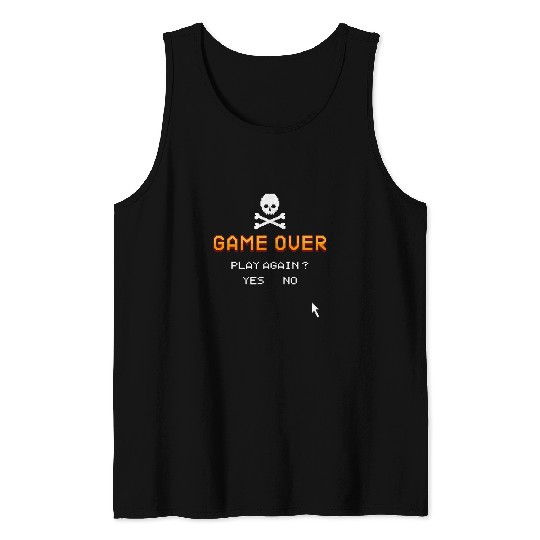 Game Over 8Bit Pixel Art Gaming Tank Tops