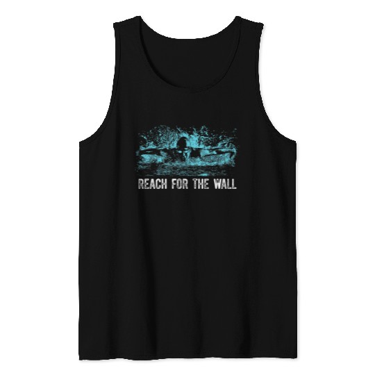 Swimming Pool Reach for the Wall Athletic Pool Swimmer Tank Tops