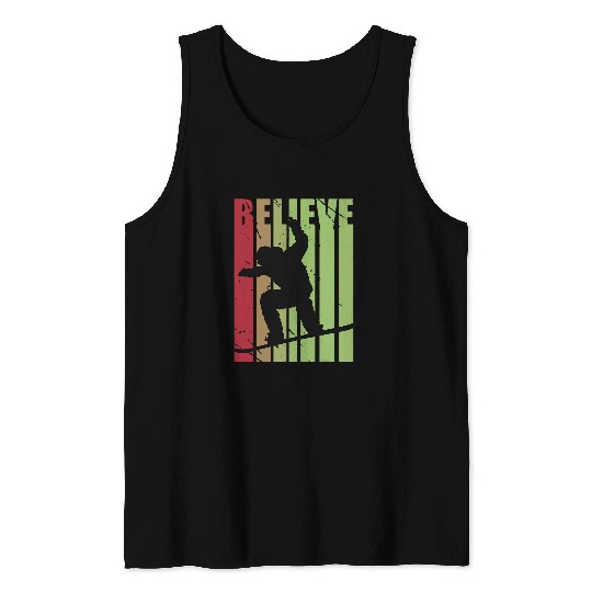 Skiing Ski Retro Mens Snowboarding Snow Boarding Ski Skier Boys Women Tank Tops