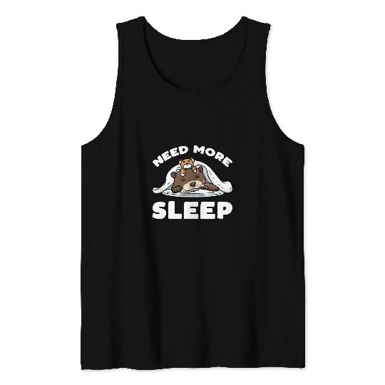 Otters Need More Sleep Sleeping Otter With Stuffed Animal 1 Tank Tops