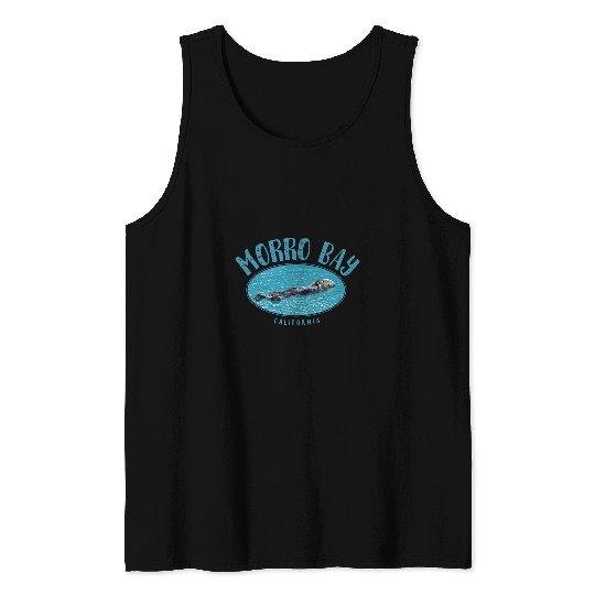 Otters Morro Bay californias Sea Otter Design Tank Tops