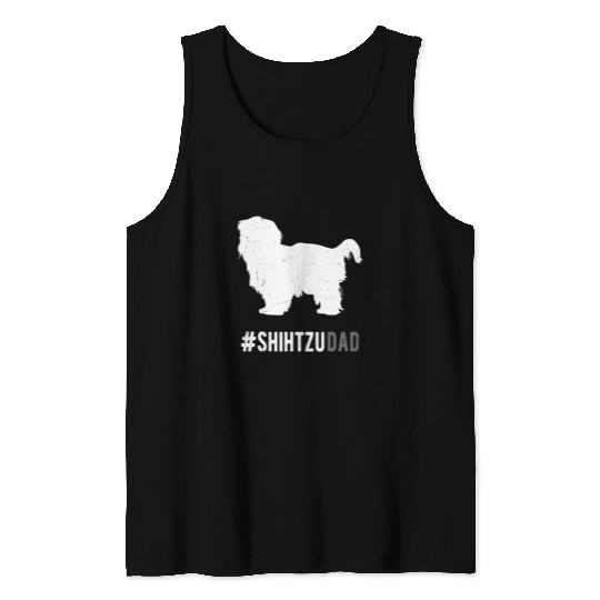 Shih Tzu Dog Dad For Men Funny Shih Tzu Dog Lover Gift Dad Tank Tops
