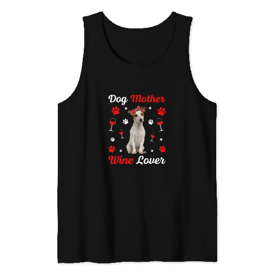 Dog Jack Russell Cute Jack Russell Terrier Dog Mother Wines Lover Mothers Day Tank Tops
