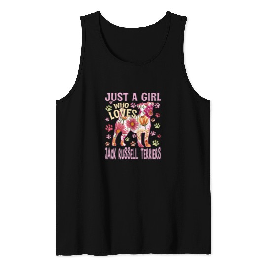 Dog Jack Russell Lover Just A Girl Who Loves Jack Russell Terrier Dog Tank Tops