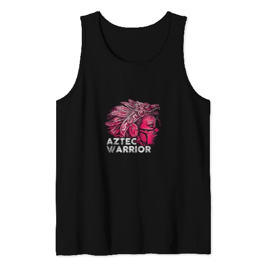 Aztec Warrior King Mexican Native Art Mayans 9 Tank Tops