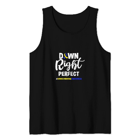 Down Right Perfect Toddler T21 Down Syndromes Awareness Tank Tops