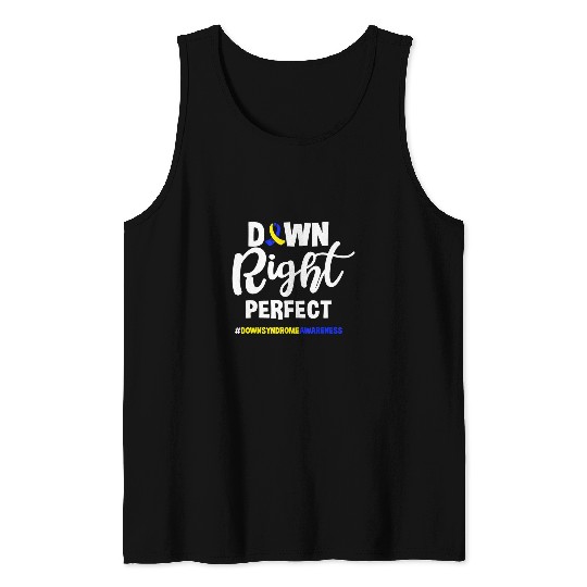Down Right Perfect Toddler T21 Down Syndromes Awareness Tank Tops