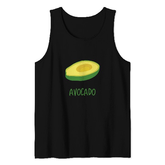 Avocado Word with Fruit Tank Tops