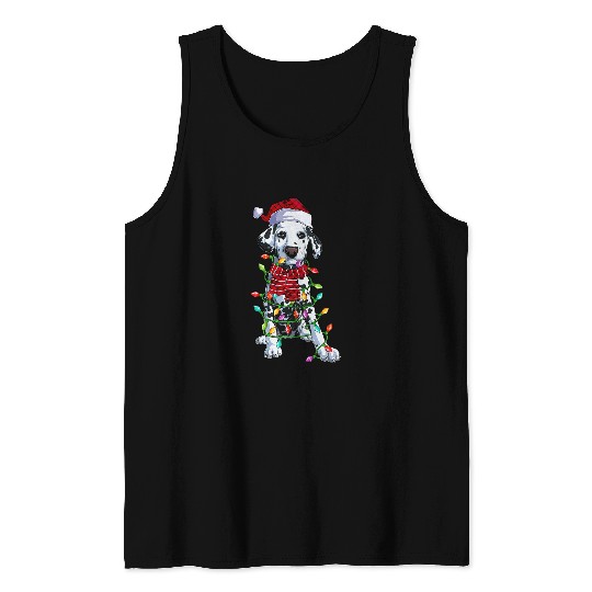 Dalmatian buffalo plaids Dalmation Dog Lover Christmas 474 Dog Lover Dalmatians Dog Tank Tops
