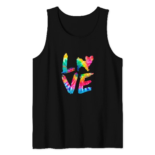 Chion Tie Dye Love Dog Mom Dad Tank Tops