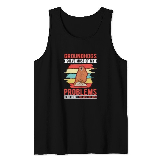 Groundhog Day Woodchuck Marmot 2 Tank Tops