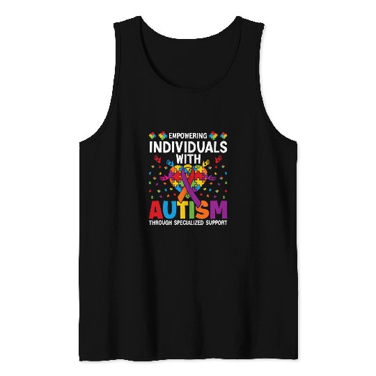 child psychologist language pathologist Autism Awareness Tank Tops