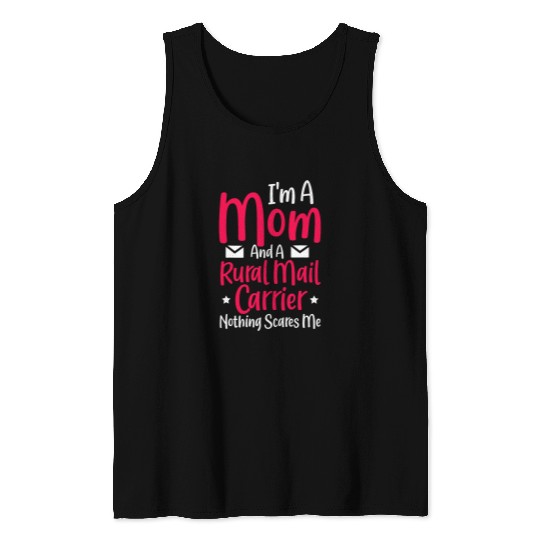 Postal Worker Mom Post Office Clerk Funny Rural Carrier Tank Tops