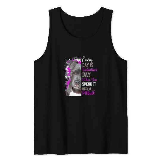 Funny Bully Valentines Day Pitbull Mom Mother Dog Doggie Pitty 31 Pitbull Dog Tank Tops