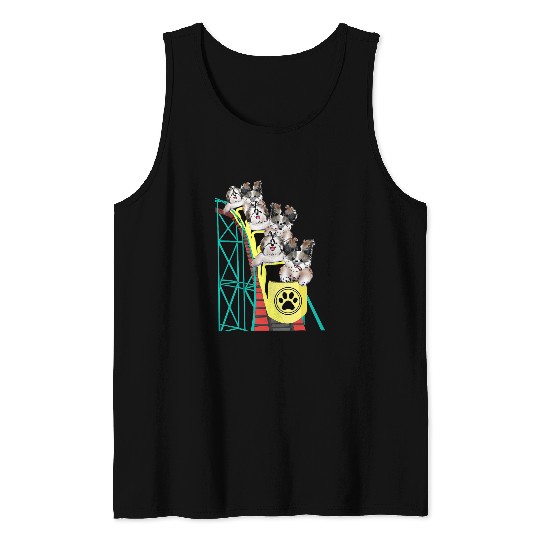 Shih Tzu Dog Breed Lover Gifts Funny Puppy Roller Coaster Tank Tops