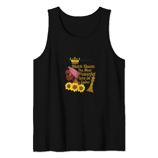Melanin Black Queen African American History Month Women Tank Tops