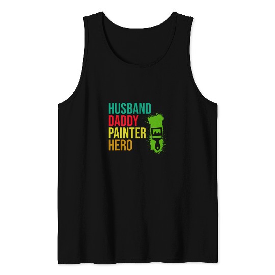 Car Painter Husband Automotive Auto Body Painting Graphic Tank Tops