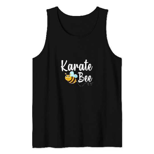 Karate Bee Martial Art Funny Bumblebee Tank Tops