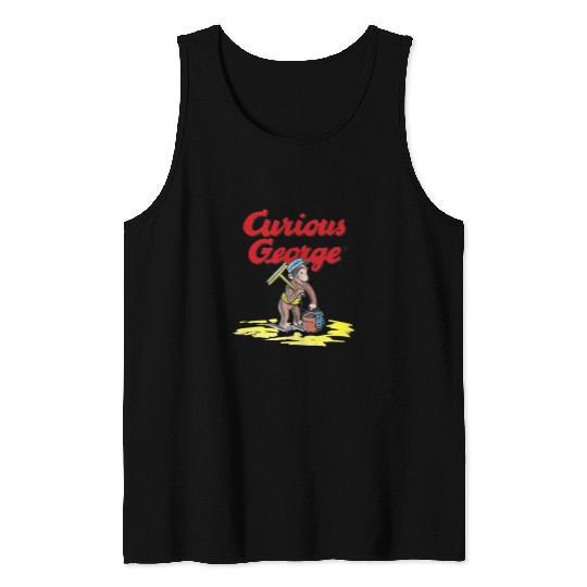 curious george window cleaner portrait logo Tank Tops