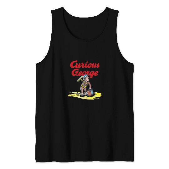 curious george window cleaner portrait logo Tank Tops