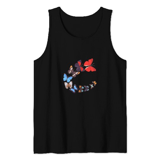 Butterflies Flying In A Circle for Men Women Kids Seniors Tank Tops