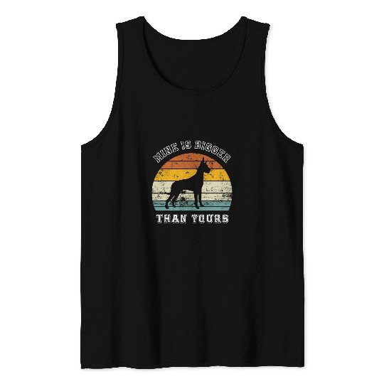 Dog Great Dane Mine Is Bigger Than Yours Retro vintages For Funny Great Dane Tank Tops