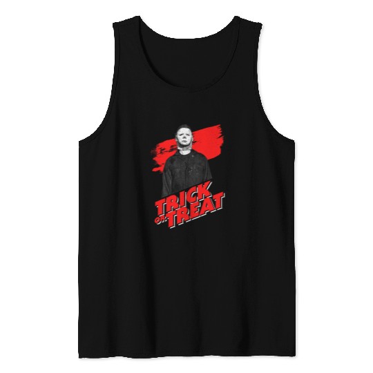 Halloween Michael Myers Trick Or Treat Portrait Tank Tops