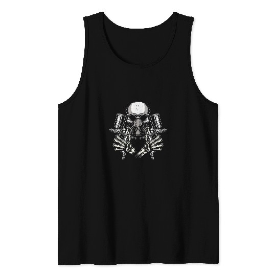Car Painting Sprayer Skull Spray guns Automotive Painter Tank Tops