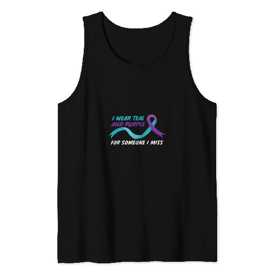 In September We Wear Teal and Purple suicides Prevention Week 1 Tank Tops