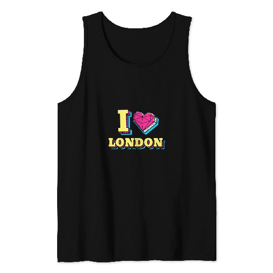 I Love London Cool London Illustration Graphic Outfit Tank Tops