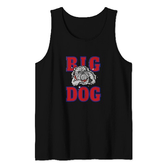 Big Dog Colorful Comic Dog Illustration Novelty Art Design Tank Tops