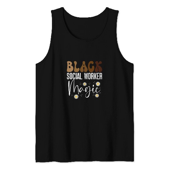Black Social Worker African American Black History Month Tank Tops
