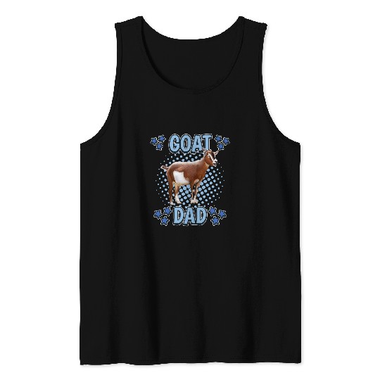 Goats Lover Mens Goats Dad Daddy Fathers Day Goat Tank Tops