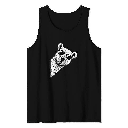 Funny Polar Bear Artwork Arctic Bear Lover 1 Tank Tops