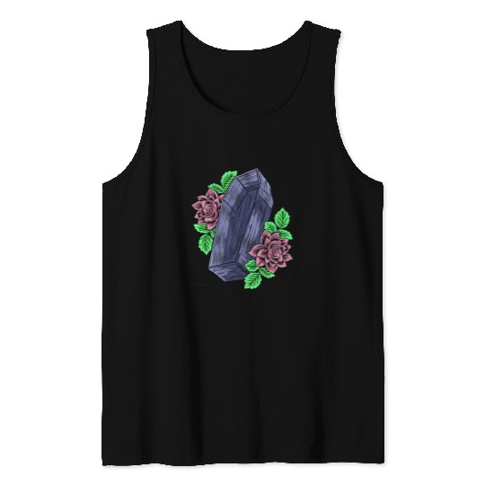 Goth Coffin Pastel Aesthetic Punk Flowers Halloween 187 Tank Tops
