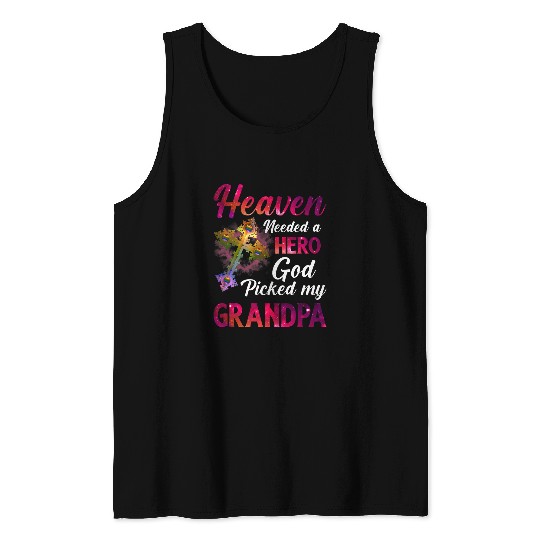 Christian Grandad heaven needed a hero god picked my Grandpa Christ Tank Tops