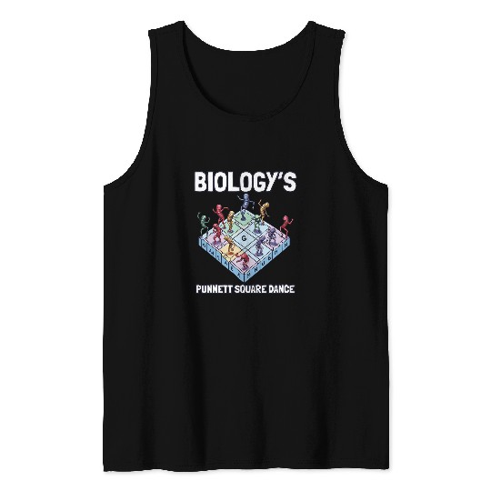 Biology punnett square dance Genetics Tank Tops