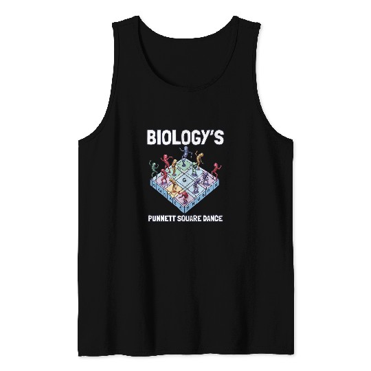 Biology punnett square dance Genetics Tank Tops
