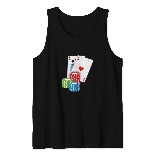 Black Jack Card Game Tank Tops