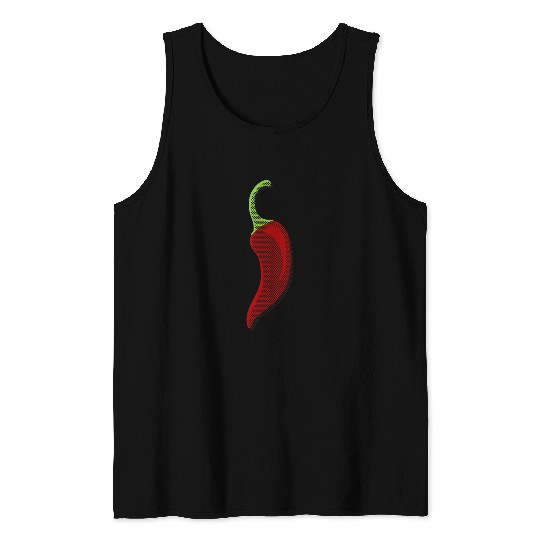 Chili pepper illustration Tank Tops