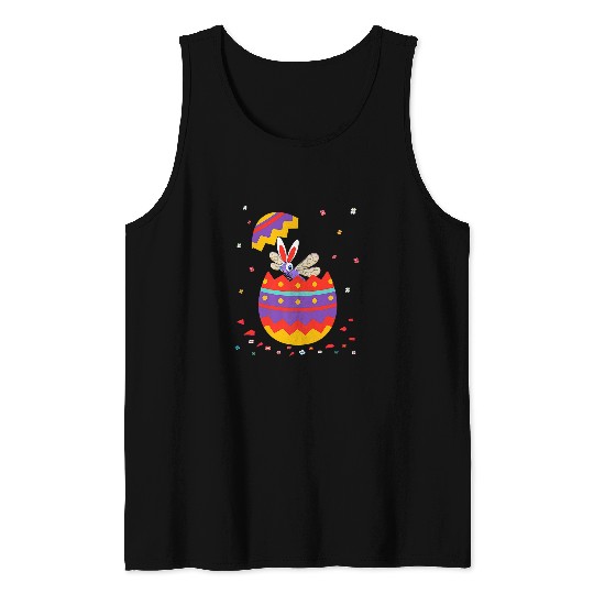 Bunny Ears Eggs Costume Cute Easter Day Dragonfly Tank Tops