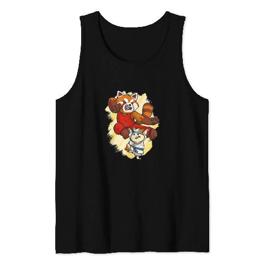 Funny Bear Red Panda and Hamster Karate Judo Jiu Jitsu Cute Bears Tank Tops