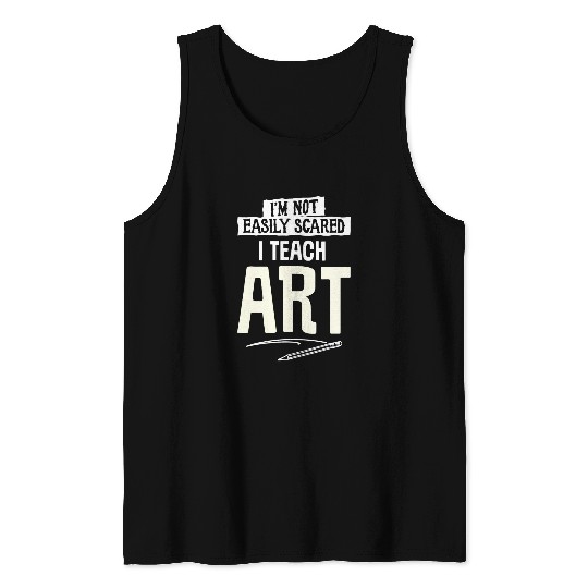 Funny Halloween Here for Art Tank Tops