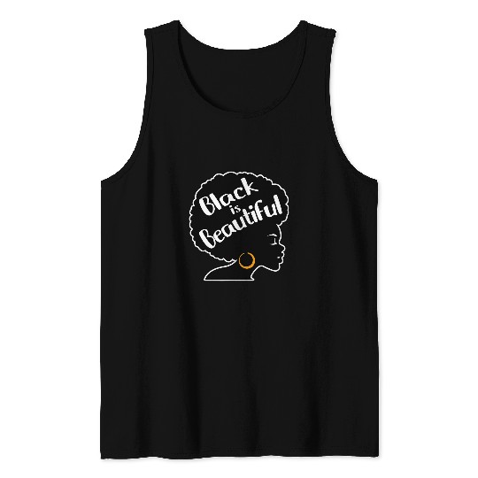 Black Is Beautiful Afro Girl Women Girls African Queen Tank Tops