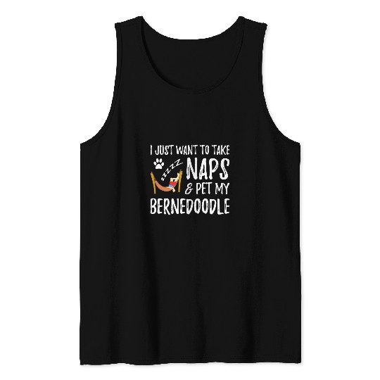 Bernedoodle Mom Nap Funny Dog Mom Gift Idea Tank Tops