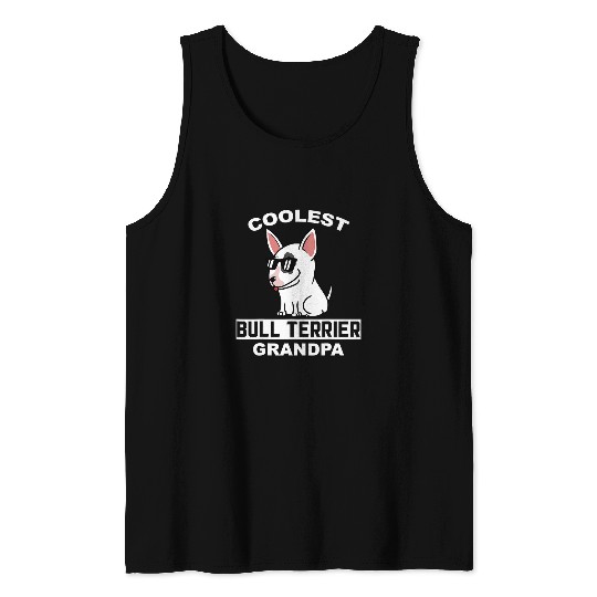 Coolest English Bull Terrier Grandpa Funny Dog Grandfather Tank Tops