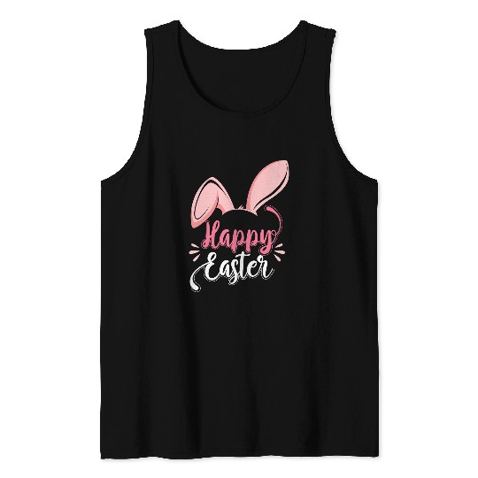 Rabbits Kawaii Ears Rabbit Bunny Happy Easter Sunday Tank Tops