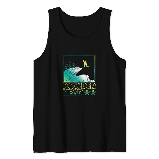Skiing Ski Powder Head Snowboard Ski Snowboarding Skiing Tank Tops